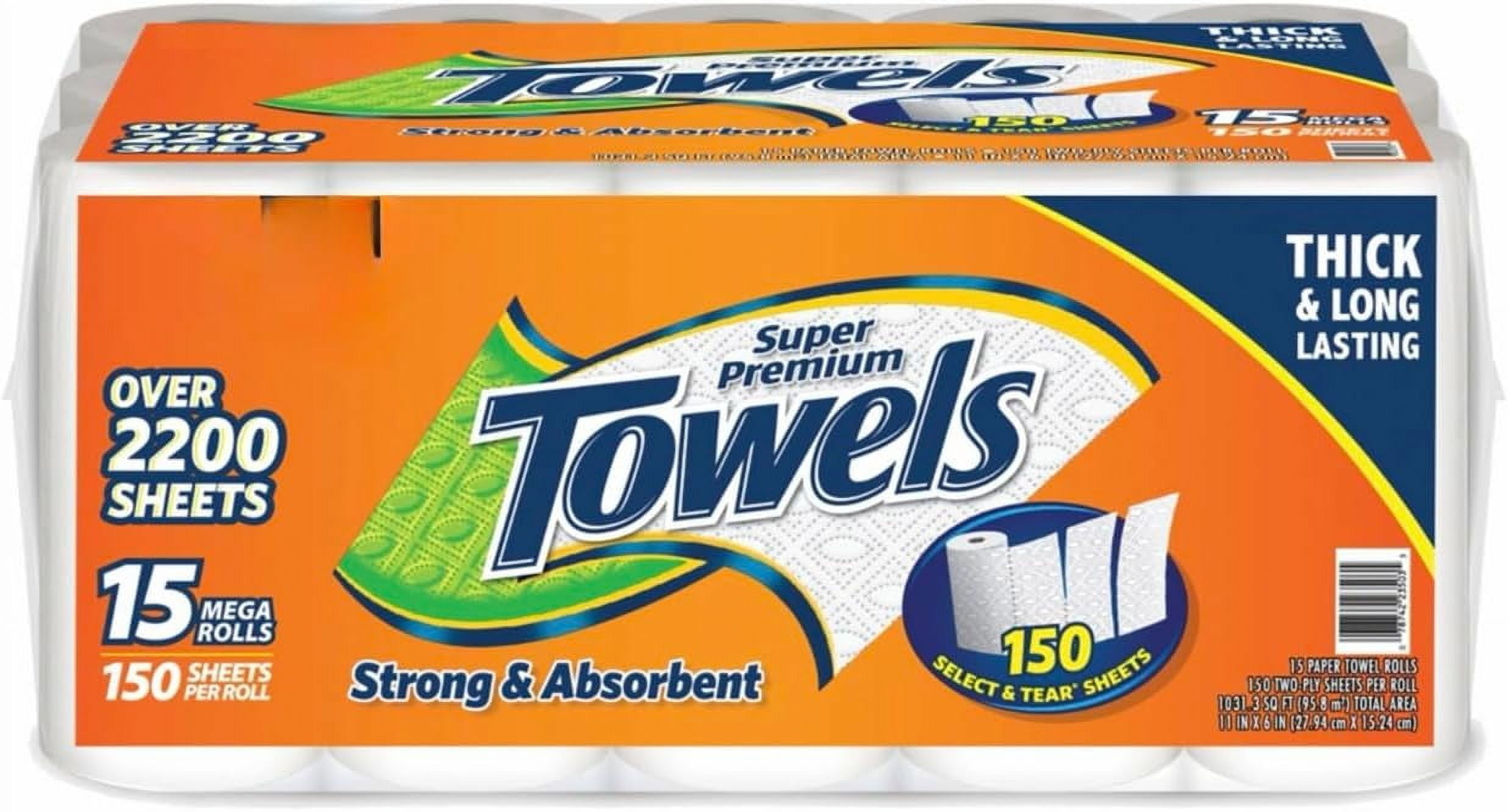 MM Select & Tear 2-Ply Paper Towel 15 rolls, 150 sheets/roll