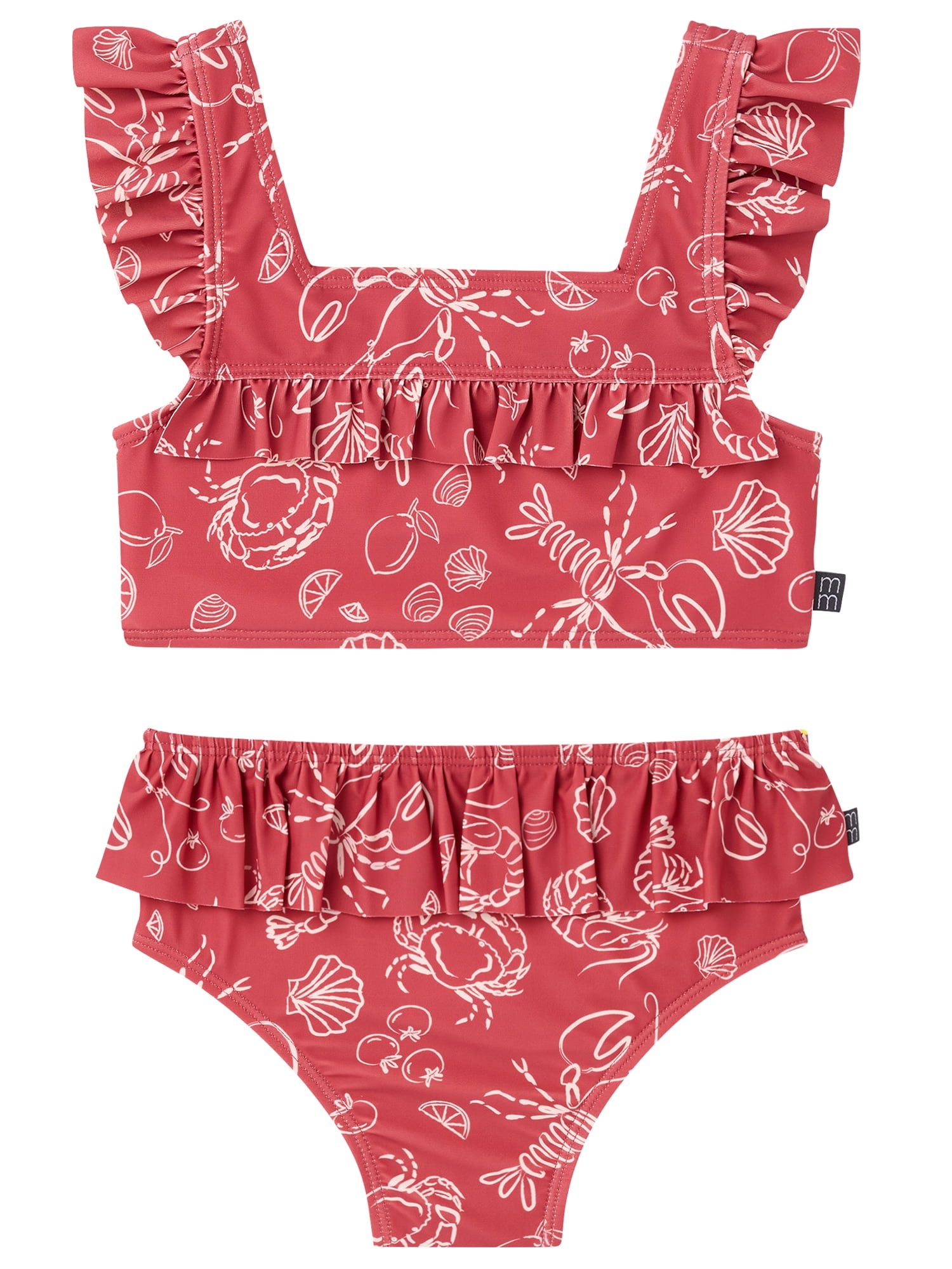 Modern Moments by Gerber Baby and Toddler Girl Two- Piece Swimsuit with Ruffles, Sizes 0/3M-5T