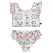 by Gerber Toddler Girl 2-Piece Swimsuit with Ric Rac, Sizes 12M-5T