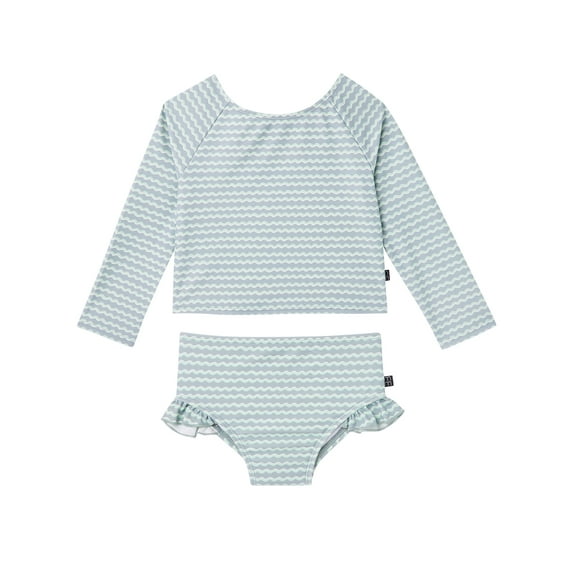 Modern Moments by Gerber Baby and Toddler Girl Keyhole Rashguard Set, 2-Piece, Sizes 0/3M-5T