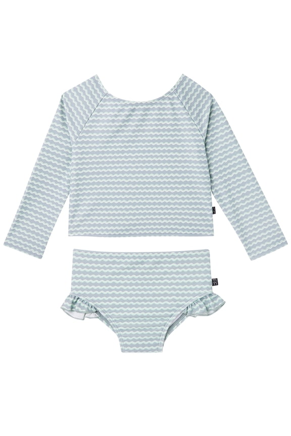 by Gerber Baby and Toddler Girl Keyhole Rashguard Set, 2-Piece, Sizes 0/3M-5T