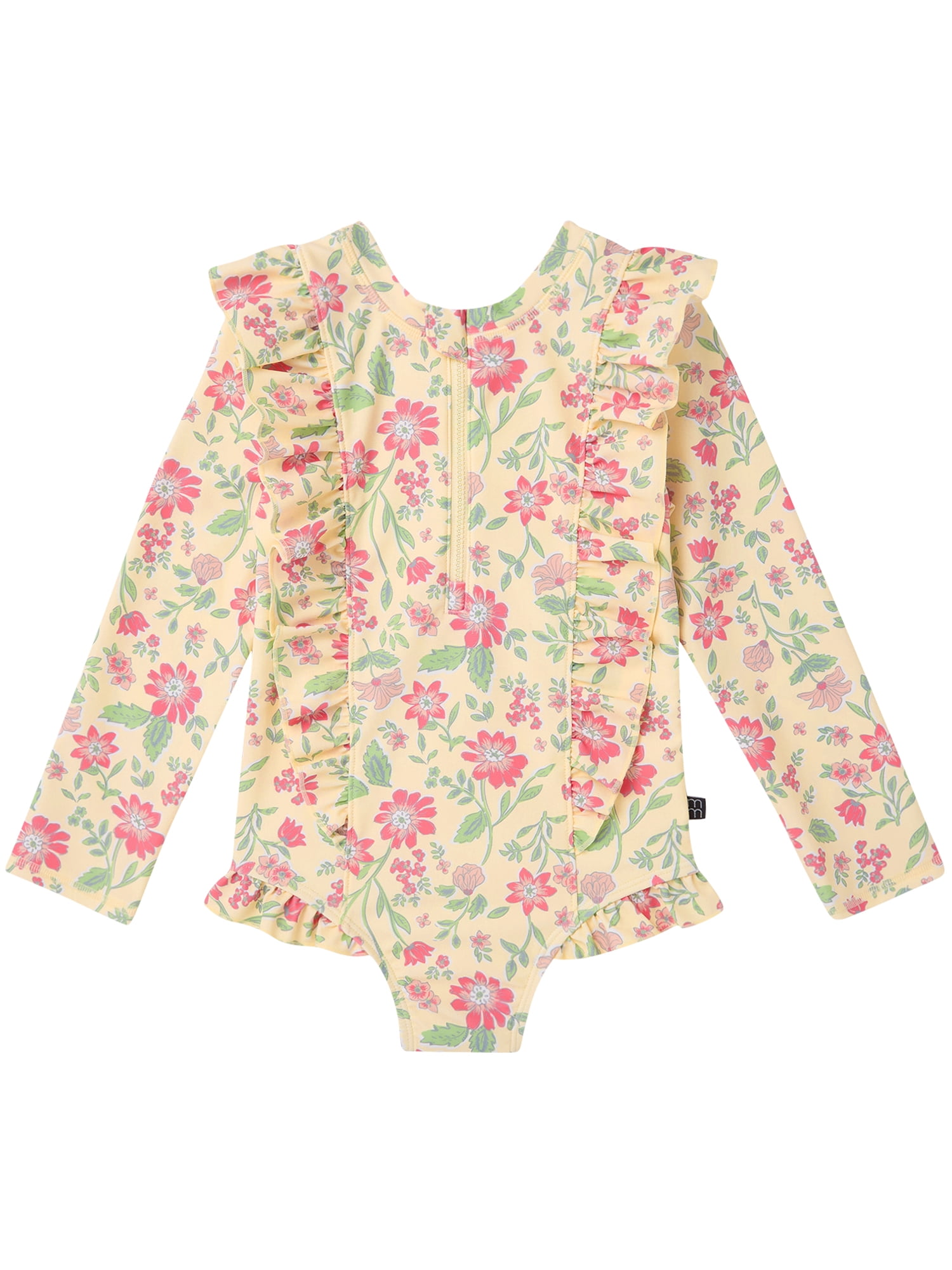 Modern Moments by Gerber Baby and Toddler Girl Rashguard with Ruffles, Sizes 0/3M-5T