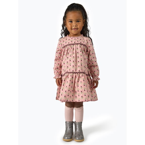 Modern Moments by Gerber Toddler Girl Tiered Dress with Ric Rac, Sizes 12M-5T