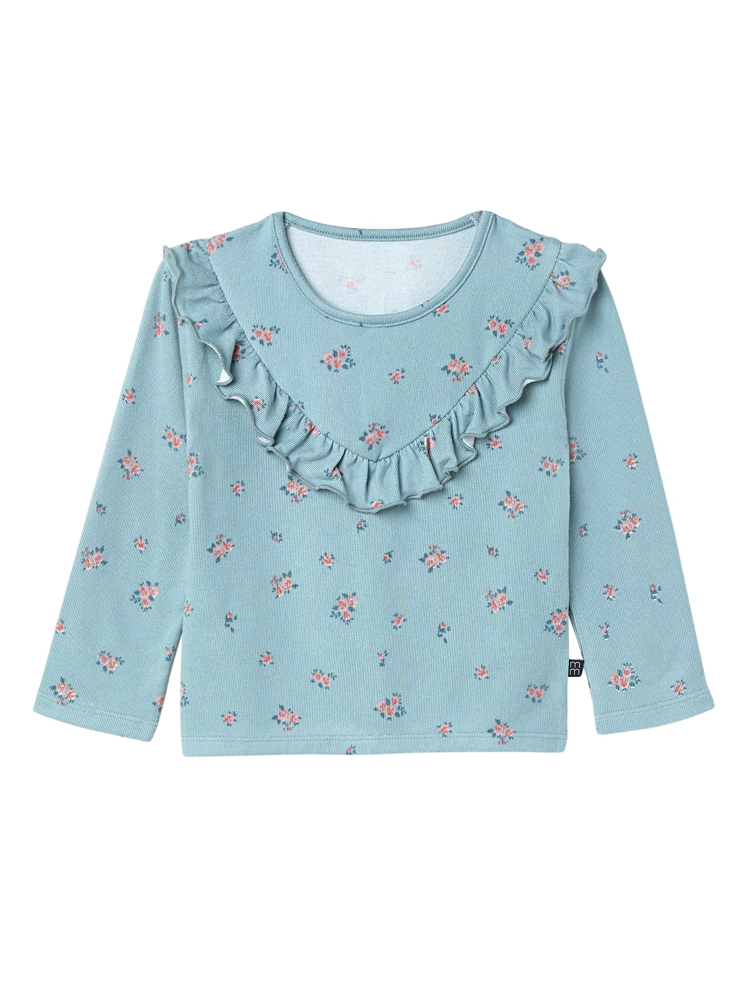 Modern Moments by Gerber Toddler Girl Ruffle Long Sleeve Top, Sizes 12M-5T