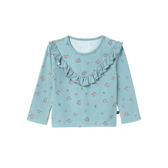 Modern Moments by Gerber Toddler Girl Ruffle Long Sleeve Top, Sizes 12M-5T