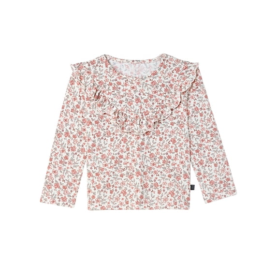 Modern Moments by Gerber Toddler Girl Ruffle Long Sleeve Top, Sizes 12M-5T