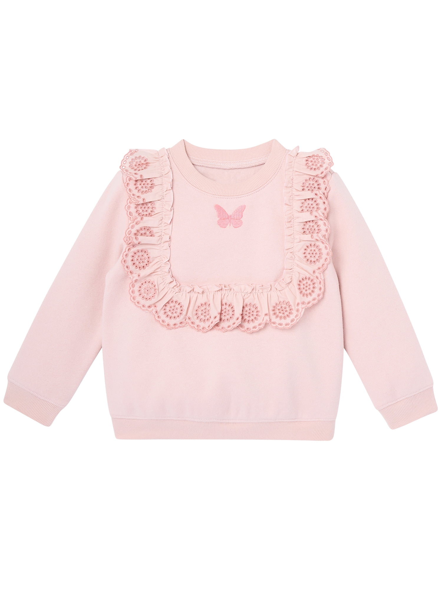 Modern Moments Toddler Girl Glinda Wicked Eyelet Ruffle Sweatshirt, Sizes 12 Months - 5T