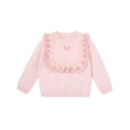 Modern Moments Toddler Girl Glinda Wicked Eyelet Ruffle Sweatshirt, Sizes 12 Months - 5T