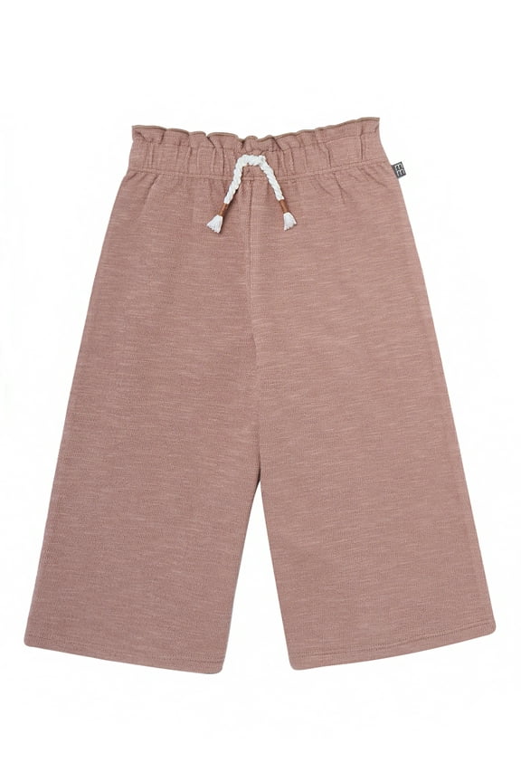 by Gerber Toddler Girl Paperbag Waist Wide Leg Pant, Sizes 12M-5T