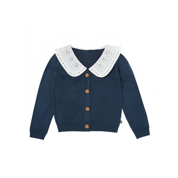Modern Moments by Gerber Toddler Girl Woven Collar Sweater, Sizes 12M-5T