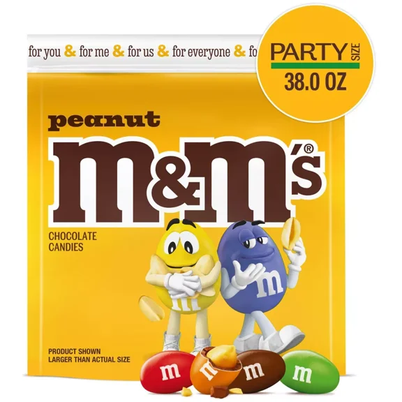 MM's Party Size Peanut Chocolate Candy - 38oz