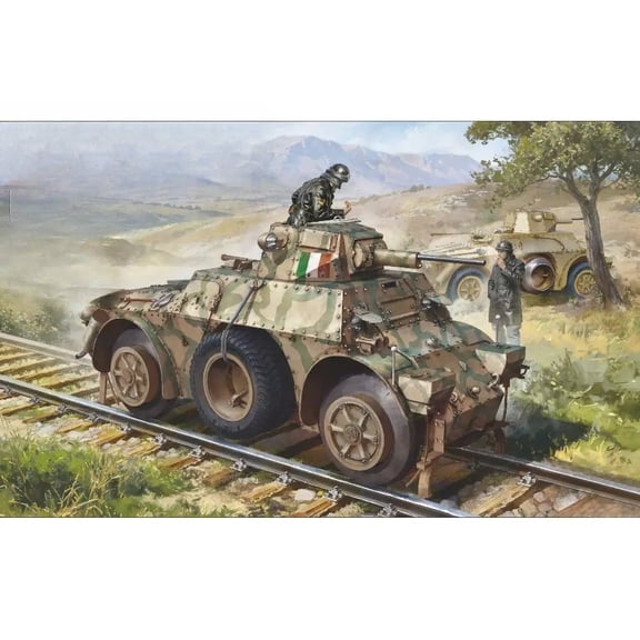 MM35012 1/35 Italian AB41 Ferroviaria Railway Armored Car Model Kit