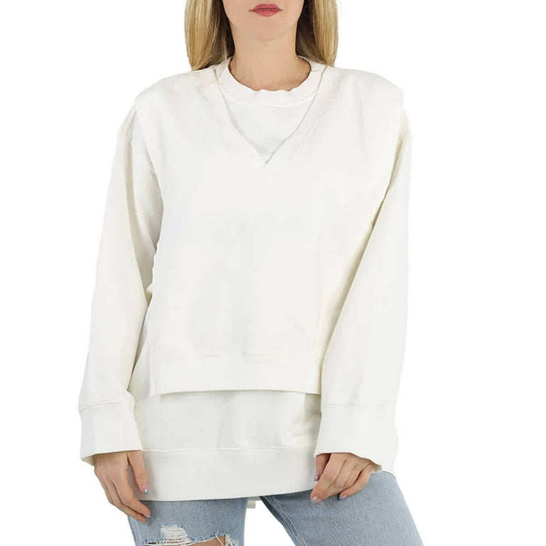 White boxy sweatshirt sale