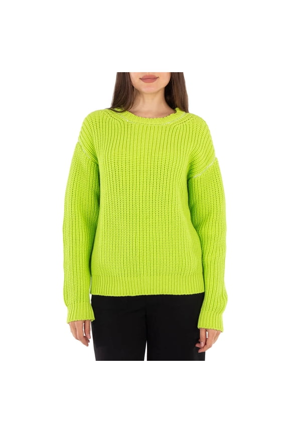 MM6 Ribbed Knit Crew Neck Sweater, Size Small