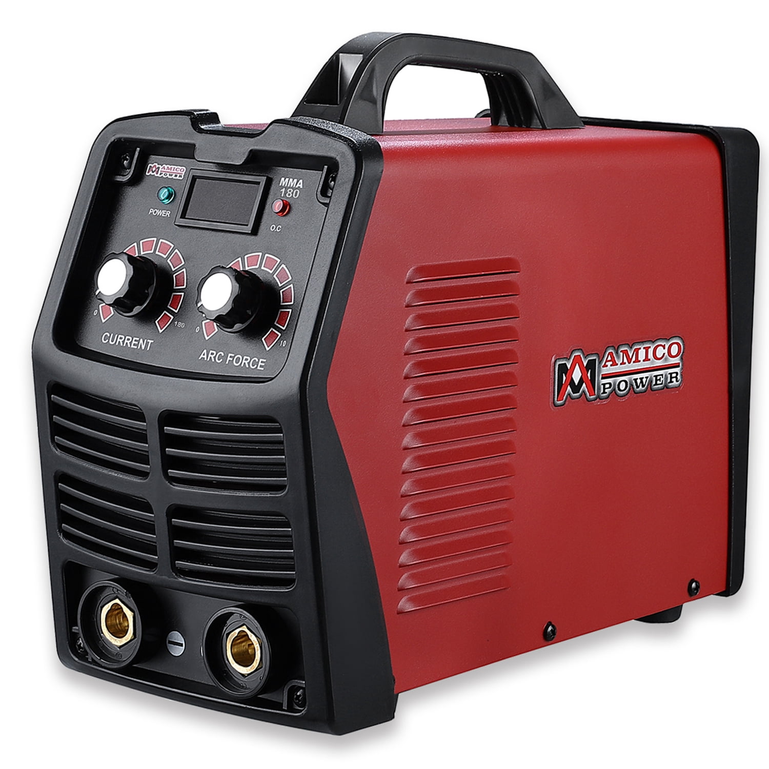 AMICO POWER MMA-180, 180 Amp Stick Arc DC Inverter Welder, 110/230V Dual Voltage Welding, All Electrodes can be used: 6010, 6011, 6013, 6018.