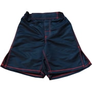 MMA Board Shorts Black with Red Stitching 3XS NO Logo Fitness Gym Equipment Grappling Shorts Kickboxing Shorts Fighting Shorts Muay Thai Training Shorts