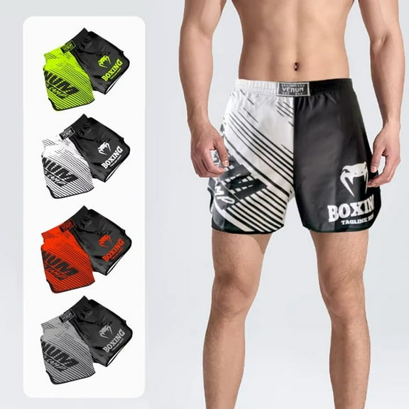 MMA Boxing Shorts Men's Quick Drying Muay Thai Training Short Pants Gym Fitness  Fighting Sports Shorts Sweatpants Exercise
