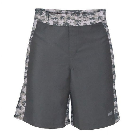 MMA Digital Insert Polyster Shorts for Men, Gunmetal & Digital Army - Small