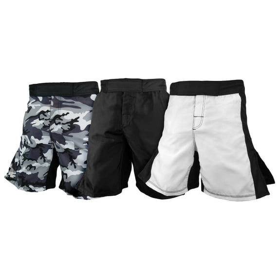 MMA Grappling Fight Shorts Kick Boxing UFC Muay Thai BJJ (Black, 40)