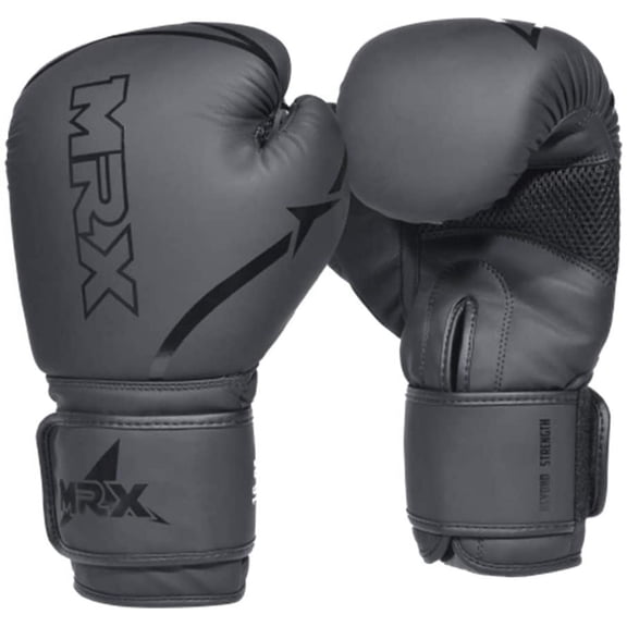 MMA Sparring Pro Gloves, PU Leather, Martial Arts Mitts Suitable for Men Women, Kara Cage Fighting, Combat Sports Training, Muay Thai, Punching Bag and Kickboxing Black 12oz