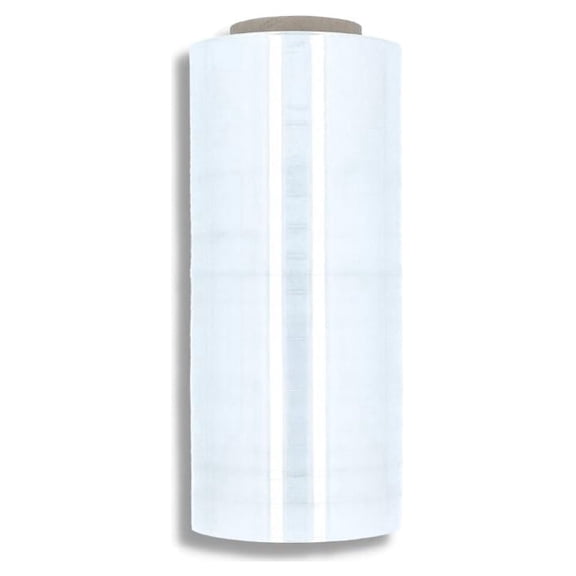 MMBM Machine Length Stretch Wrap 10" x 6000' 1 Roll 80 Gauge Clear Shrink Film for Packing and Storage