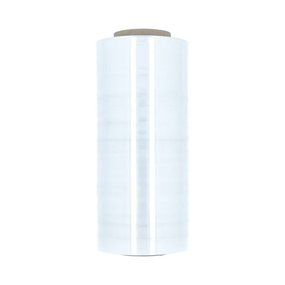 MMBM Cast Hand Wrap 12" x 1500' 1 Roll 70 Gauge Clear Cling Quiet Unwind Shrink Film for Moving Wrapping Shipping