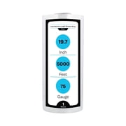 MMBM Machine Stretch Wrap 19.7" x 5000 75 Gauge 1 Roll Clear Plastic Wrap for Pallet Wrapping and Storage