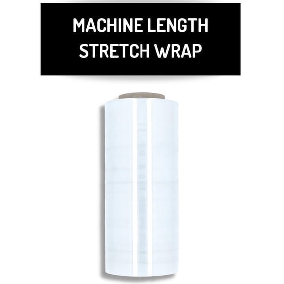 MMBM 1 Roll 19.7" x 9000' 51 Gauge Machine Stretch Film Clear Shrink Wrap Performance Pallet Packing Packaging