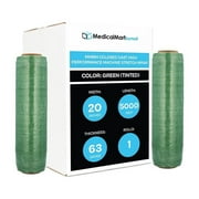 MMBM Green Tinted Machine Wrap 20" x 5000' 63 Gauge 1 Roll Plastic Film for Warehouse Pallet Packaging and Storage