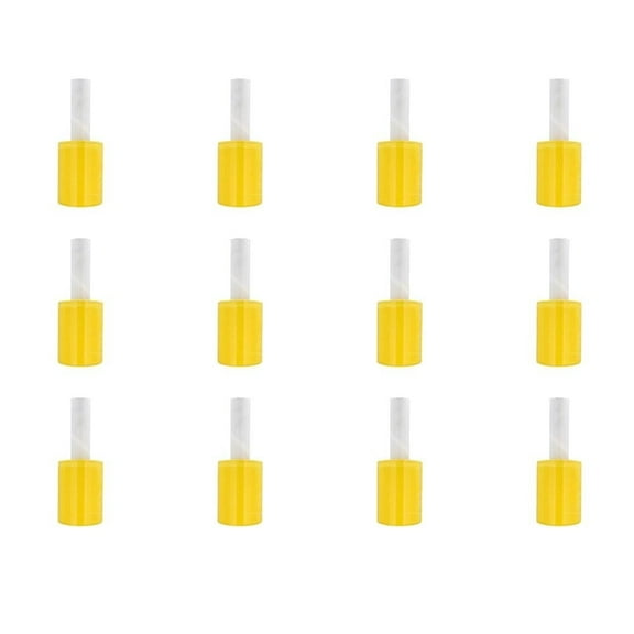 MMBM Yellow Extended Core Stretch Wrap 5 Inch x 1000 Feet 80 Gauge 12 Rolls Opaque Plastic Film for Packaging