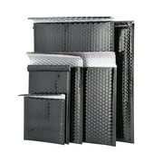 MMBM Black Glamour Bubble Mailers 13.75" x 11" 50 Pieces Shiny Metallized Envelopes for E-commerce and Electronics