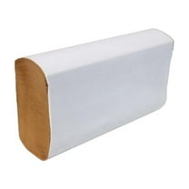 MMBM 16 Pcs 9" x 9" Kraft Multi-Fold Towels 1 Ply Natural Brown Paper Towels 250 Sheets/Pack