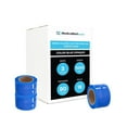 thumbnail image 1 of MMBM Blue Mini Stretch Wrap 3" x 1000' 80 Gauge 18 Rolls with Reusable Handle for Wrapping, Palletizing Loads, 1 of 7
