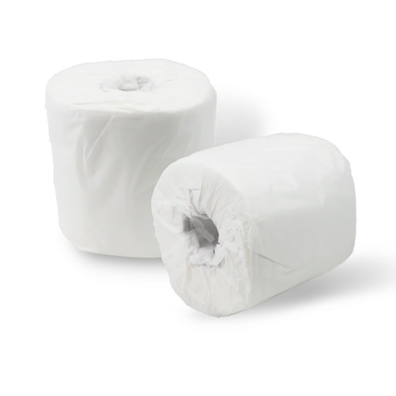 MMBM 192 Rolls of 4" x 3.3" White Recycled Toilet Paper 2 Ply Comfort and Hygiene 500 Sheets/Rolls for Households & Commercial Use