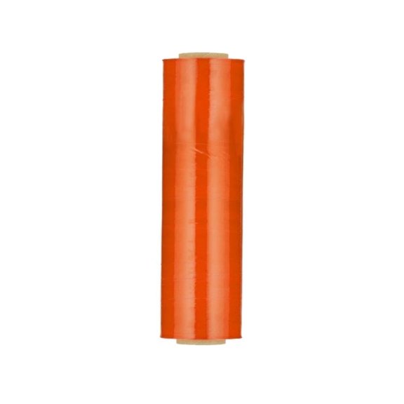 MMBM Cast Machine Pallet Stretch Wrap 20" x 5000' 2 Rolls 80 Gauge Orange Opaque Film for Bundling Packaging