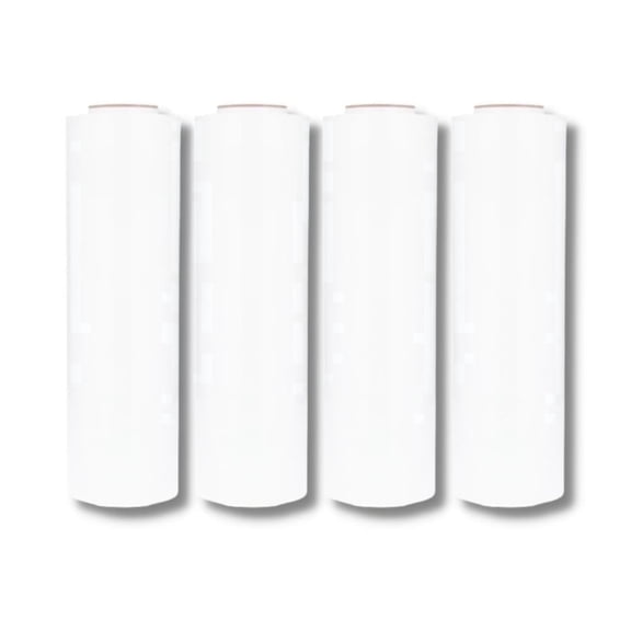 MMBM Opaque White Machine Cast Stretch Film 2 Rolls 30" x 5000' 80 Gauge Shrink Wrap for Packaging