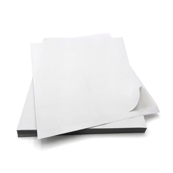 MMBM 2-Up Half Page Labels, 2000 Pages, White, 8.5 x 5.5 Inch, Address and All Purpose Sticker Labels for Laser or Inkjet Printers