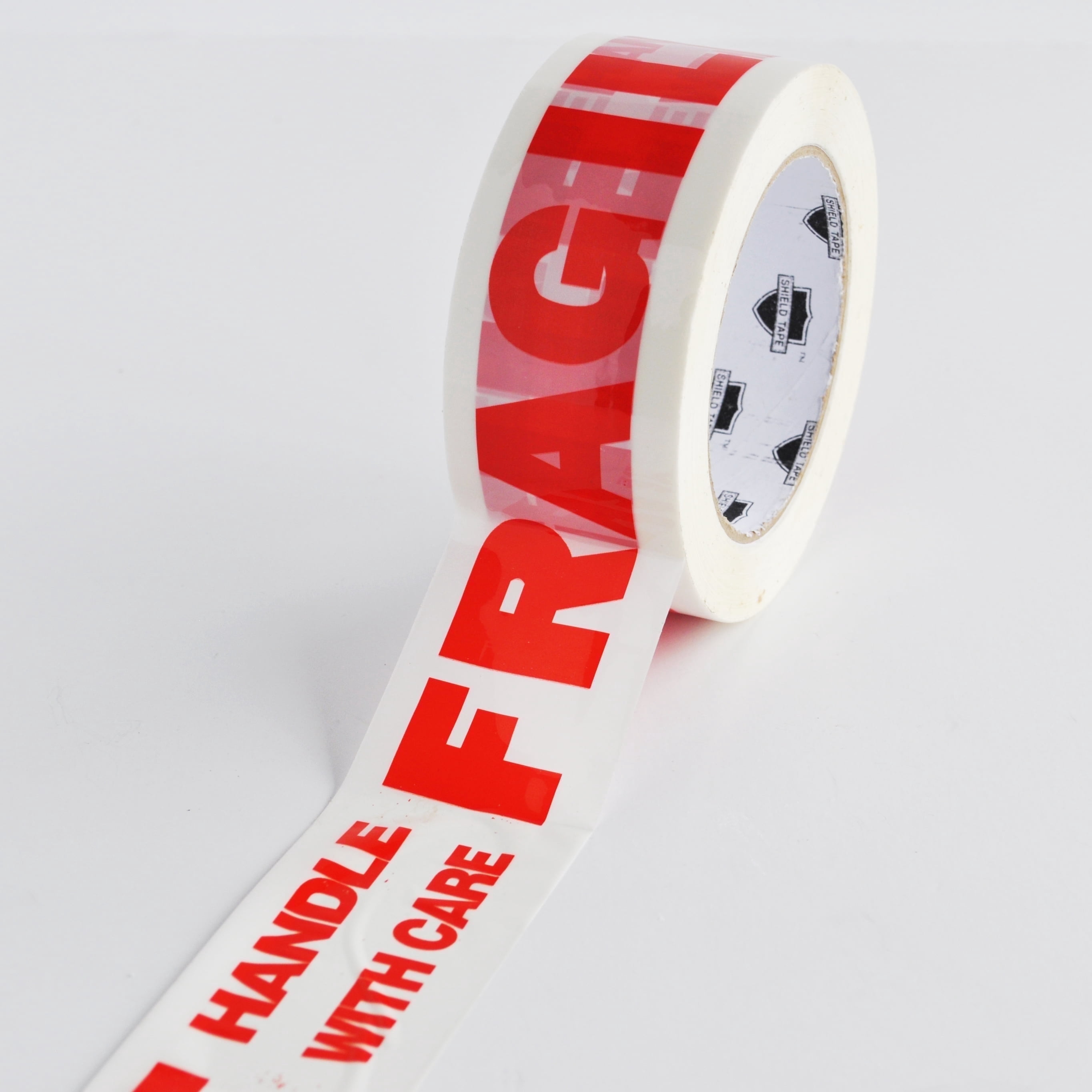 MMBM 2.83 Inch x 110 Yards Fragile Marking Packing Tape Handle w/ Care 2 Mil 12 Rolls