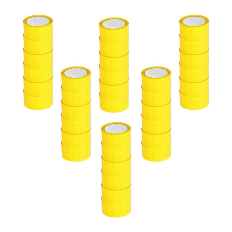 MMBM 36 Rolls - 2 Mil - Yellow Colored Packing Sealing Tape Convenient,  Product Coding, Dating Inventory, Yellow, 2 x 110 Yards, 3 Core 