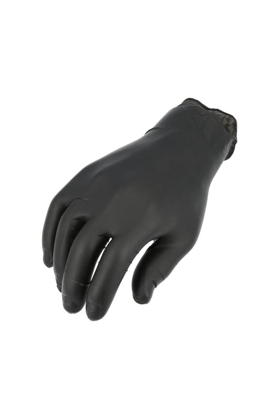 MMBM 4 Mil Black Powder Free Nitrile Exam Gloves Large Finger Texture, 1000 Pieces Exam Grade and Food Handling Single Use Only