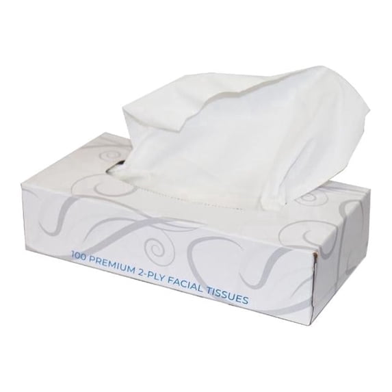 MMBM 60 Boxes 7.87" x 7.87" Soft Facial Tissues, General Personal Care & Hygiene, White, 2 Ply