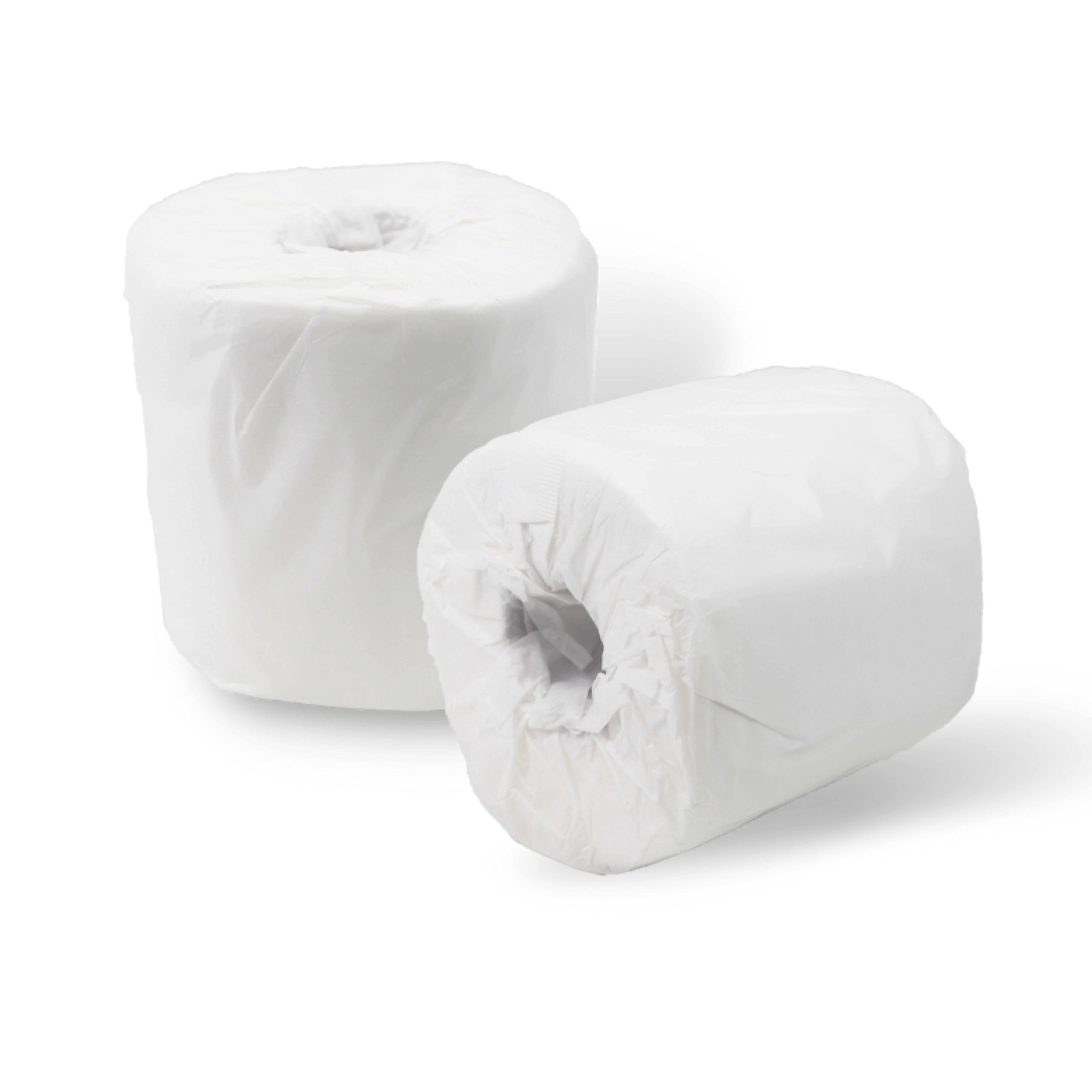 MMBM 96 Rolls of 4" x 3.3" White Recycled Toilet Paper 2 Ply Comfort and Hygiene 500 Sheets/Rolls for Households & Commercial Use
