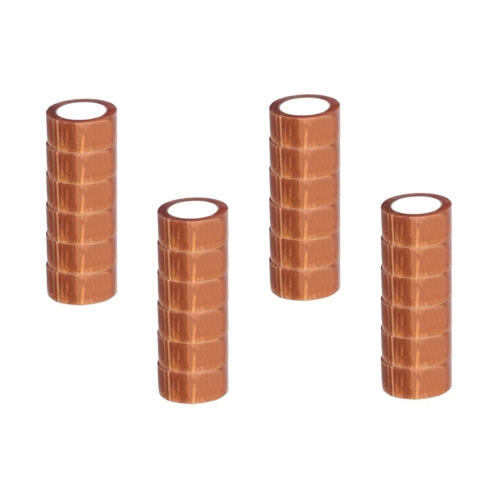 MMBM Natural Rubber Packing Tape 3" x 110 Yards, Clear, 1.75 Mil, Strong Adhesive for Shipping Boxes, 24 Rolls