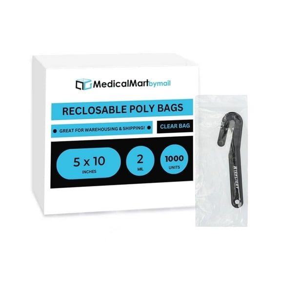 MMBM Clear Zip Bags, 5 Inch x 10 Inch 2 Mil Thick Sample Bags, Lightweight Usage Tiny Bags which are Multi Purpose, 1000 pack of Sturdy Resealable Plastic Bags