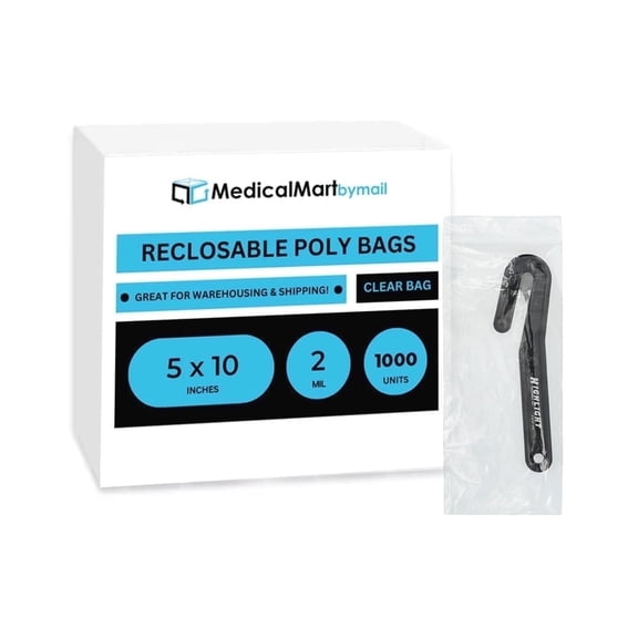 MMBM Clear Zip Bags, 5 Inch x 10 Inch 2 Mil Thick Sample Bags, Lightweight Usage Tiny Bags which are Multi Purpose, 1000 pack of Sturdy Resealable Plastic Bags
