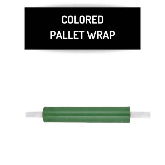 MMBM Green Cast Stretch Wrap with Handles 1 Roll 20" x 1000' 80 Gauge Plastic Opaque Hand Shrink Film for Moving