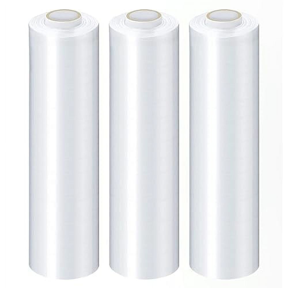 MMBM Stretch Wrap, 12 Inch x 1500 Feet, 65 Gauge, 4 Rolls, Clear ...