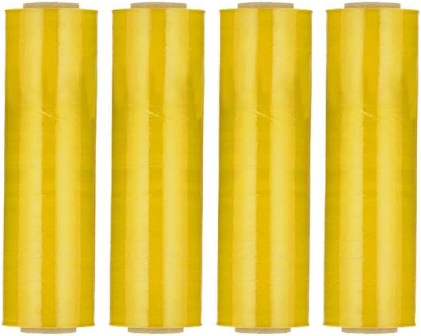 MMBM Tinted Stretch Wrap, 18 Inch x 1500 Feet, 80 Gauge, 4 Pack, Yellow ...