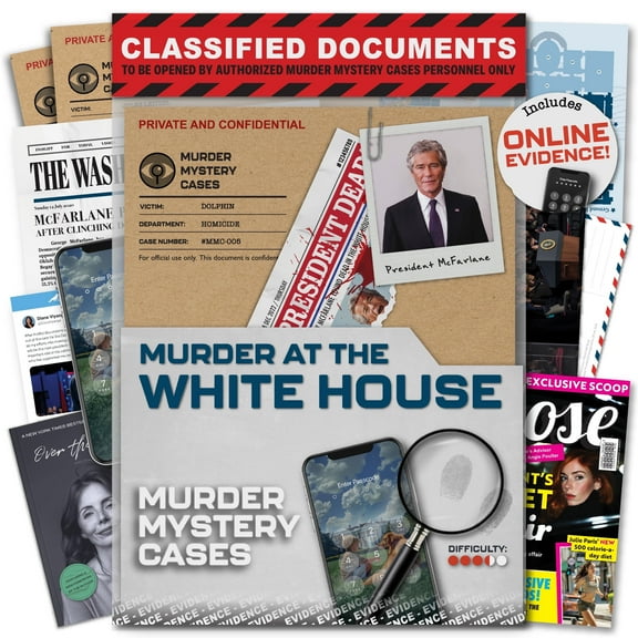 MMC Murder at The White House Cold Case Files Game for 1-10 Players, by Lucky Egg
