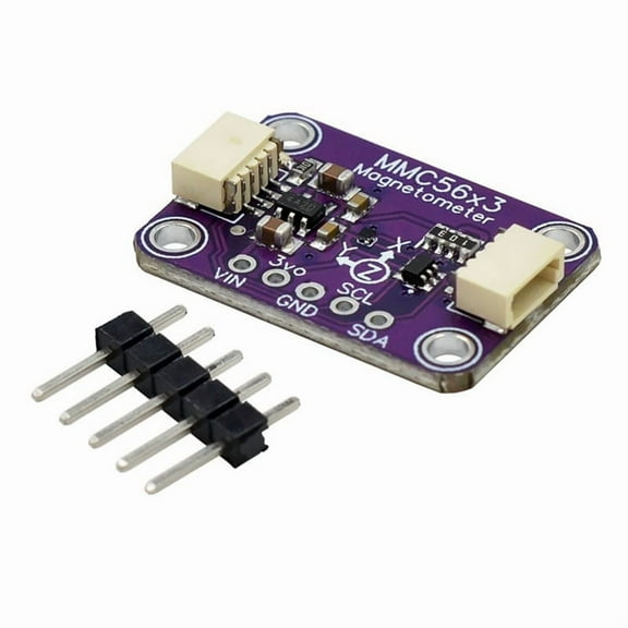 MMC56x3 Triaxial Magnetometer MMC5603 for STEMMA QT/for Qwiic Interface,1 * Triaxial magnetometer with pin,Purple